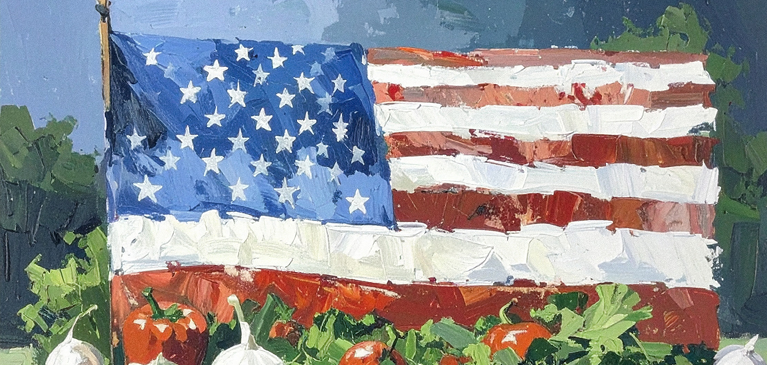 Graphic of United States flag