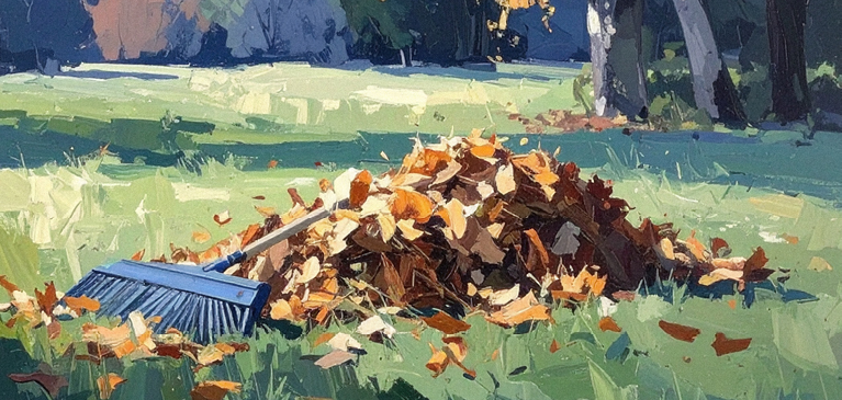 Graphic of fall clean up