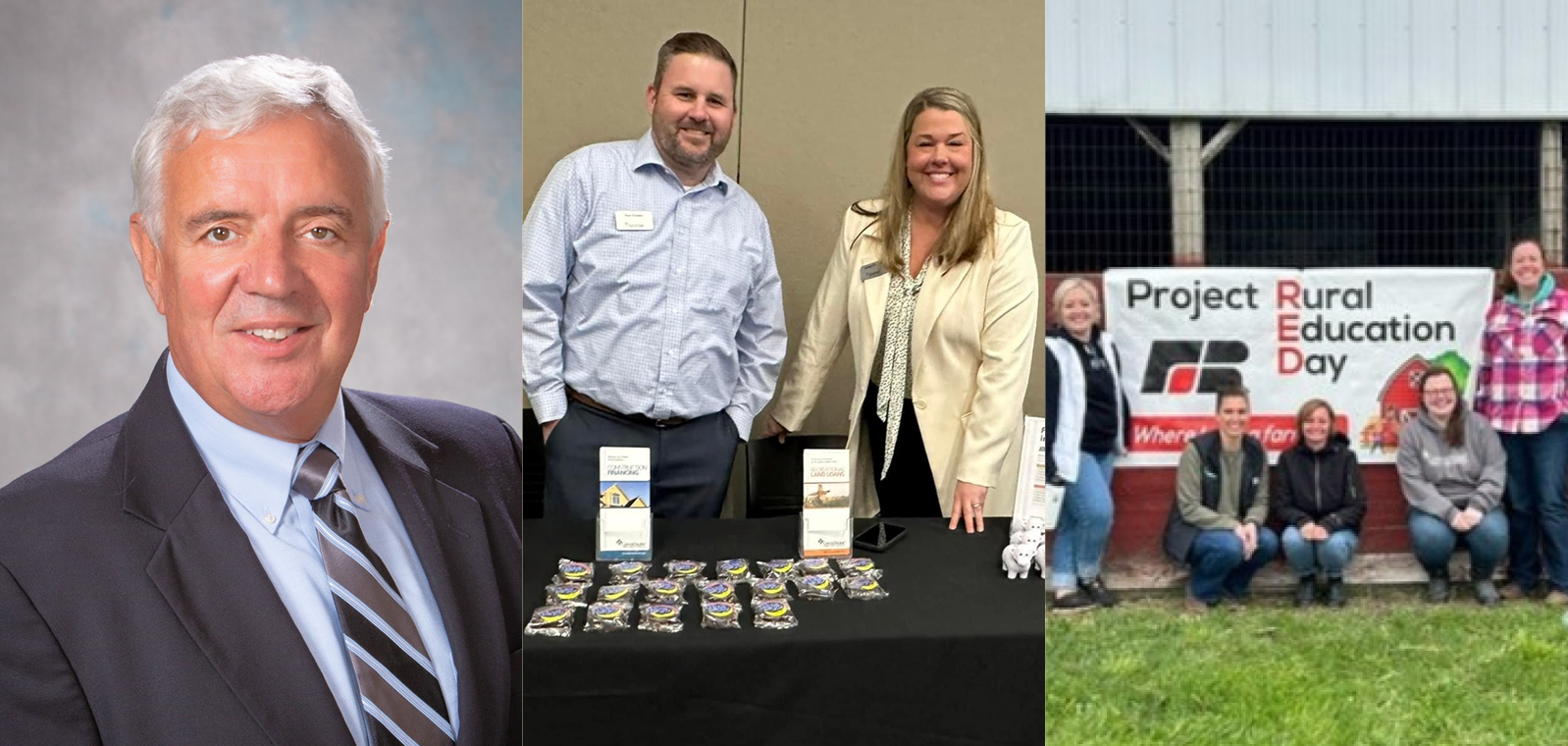 Collage of 3 volunteer events