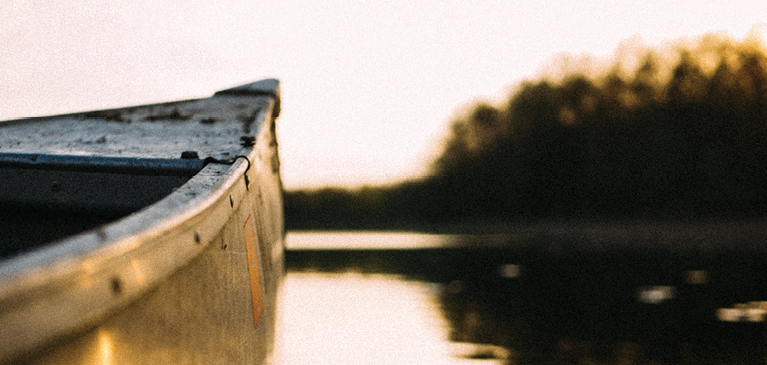 Canoe on the lake 