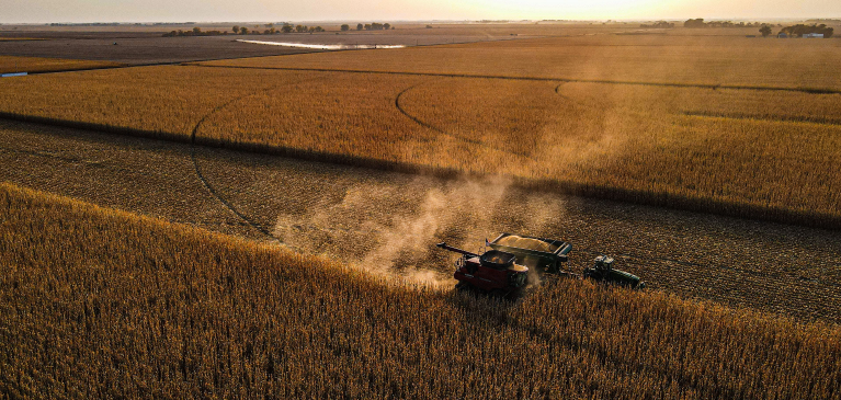 tractor in field