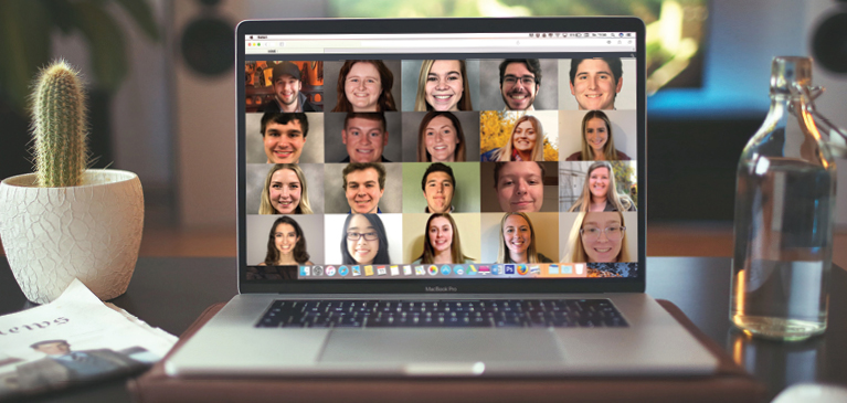 GS 2020 summer interns on a computer screen