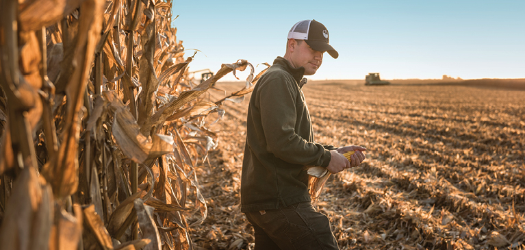 Farmer in field
