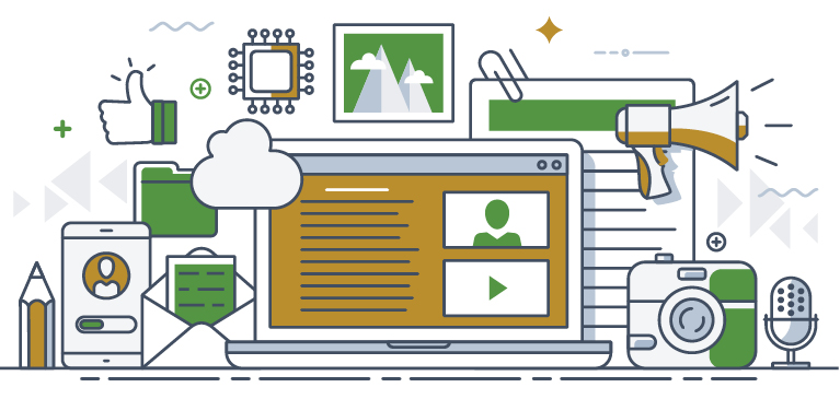 Communication Integration Line Art