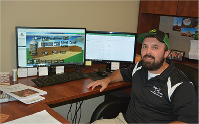 Young Beginning Small Farmer Zach Snider Computer Technology