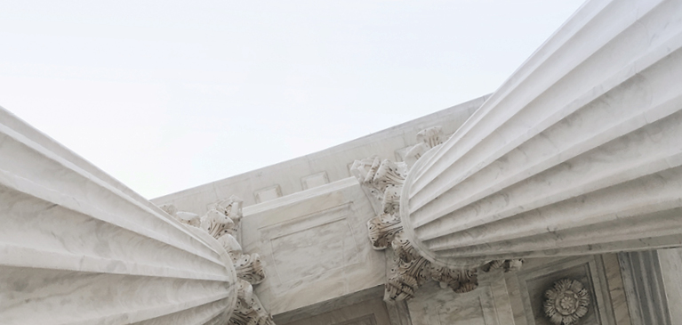 Pillars of Government Building Looking Up