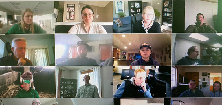 Farm Forward Members on Zoom call