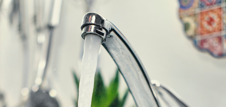 Water coming out of tap