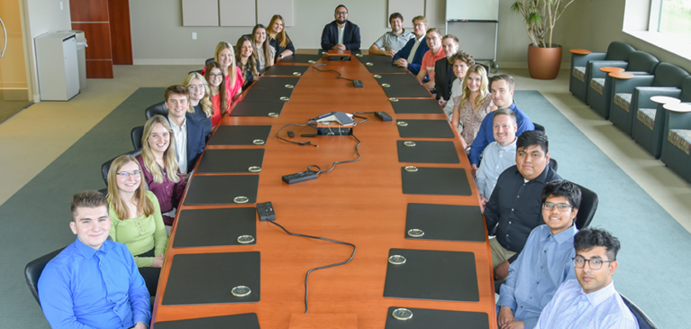 Summer 2023 Interns in Board Room