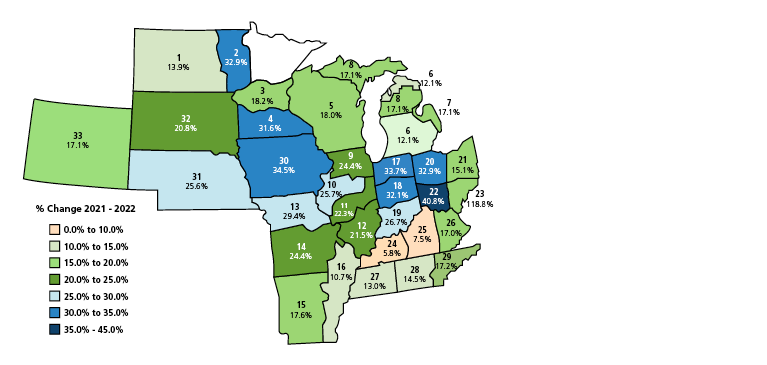 Land values map