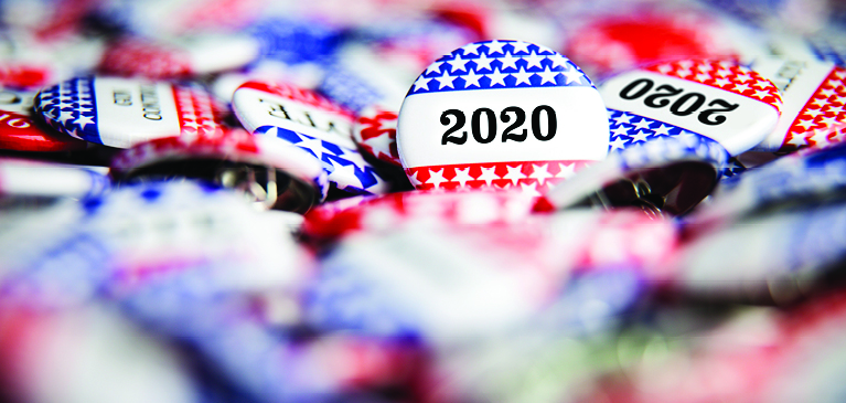 2020 Election buttons.