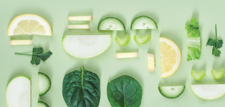 sliced fruits and vegetables