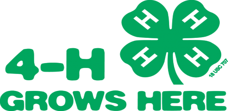 4-H grows here logo with clover