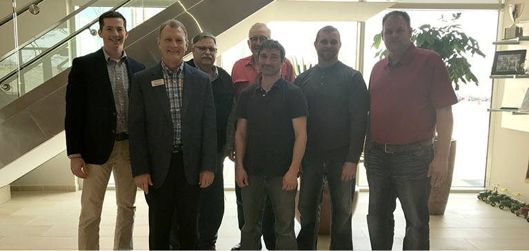 Group of farmers in office building