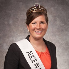 Head shot with crown of the 71st PR representative for Wisconcin, Alice in Dairyland, Kaitlyn Riley
