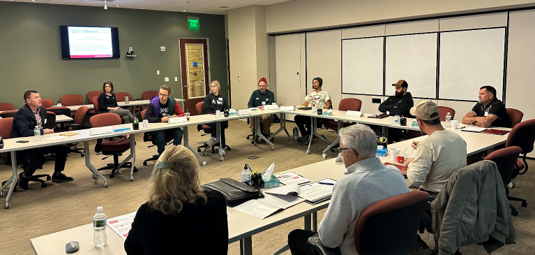 Participants having discussion during GreenStone's 2022-2024 CultivateGrowth Mentorship Kick-Off event in 2022.
