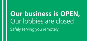 Business Open Lobbies Closed
