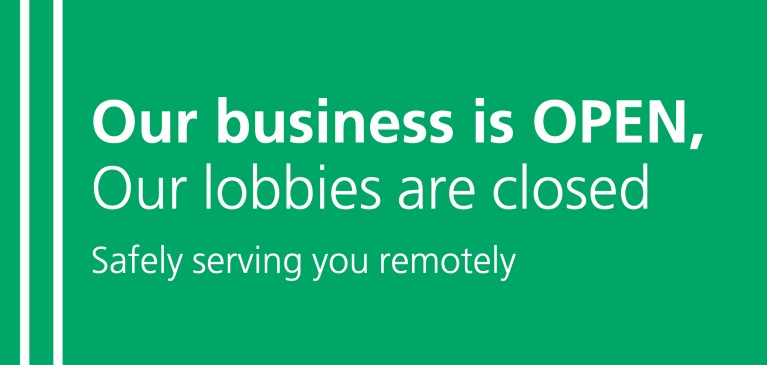 Business Open Lobbies Closed