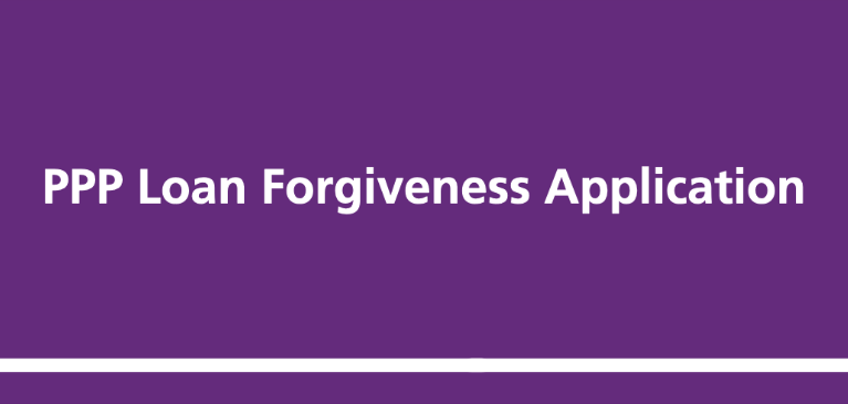 PPP Forgiveness Application Purple Box Text