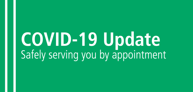 COVID Update - WI Branches Open By Appointment