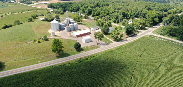 Carnes Farm aerial view