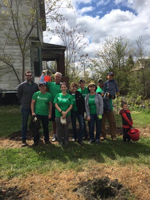 The group of GreenStone volunteers at the annual Hantz Farms Planting Day