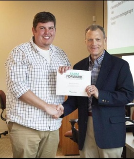 Program participant Jospeh Ankley  and CEO, Dave Armstrong pose for a picture during the 2022 Mentorship wrap up.