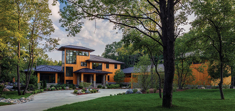 Beautiful modern, wood home surrounded by nature in private setting