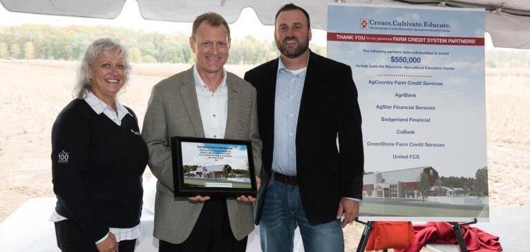 Farm Credit Donates $550,000 to Wisconsin Ag Ed Dave Armstrong presenting donation to Wisconsin Ag Ed