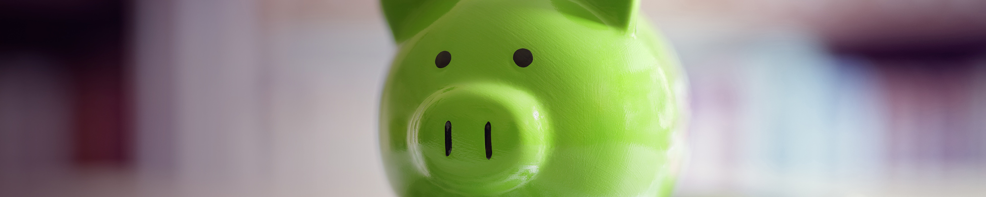 Green piggy bank