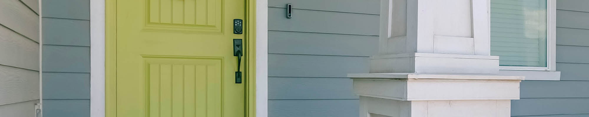 Blue House Green Door