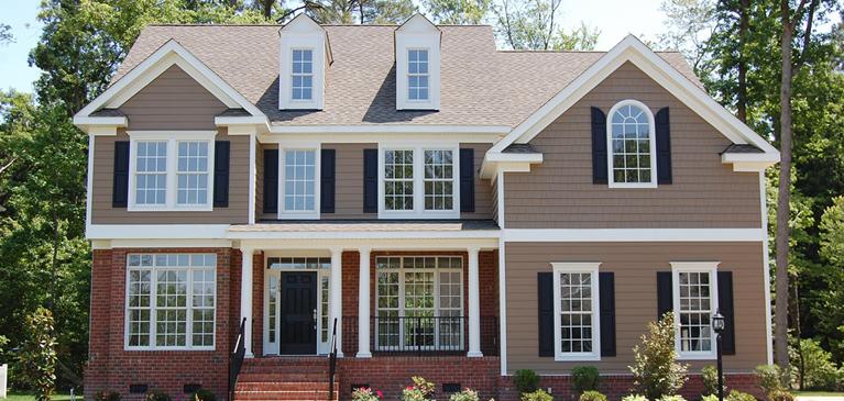 Country home surrounded by trees