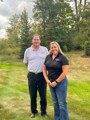 Allan Lutes stands with his FSO Ashlee Guerrero