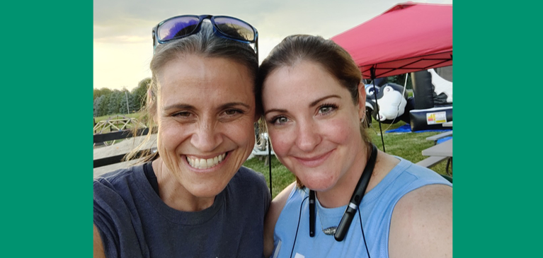 Two women take a selfie