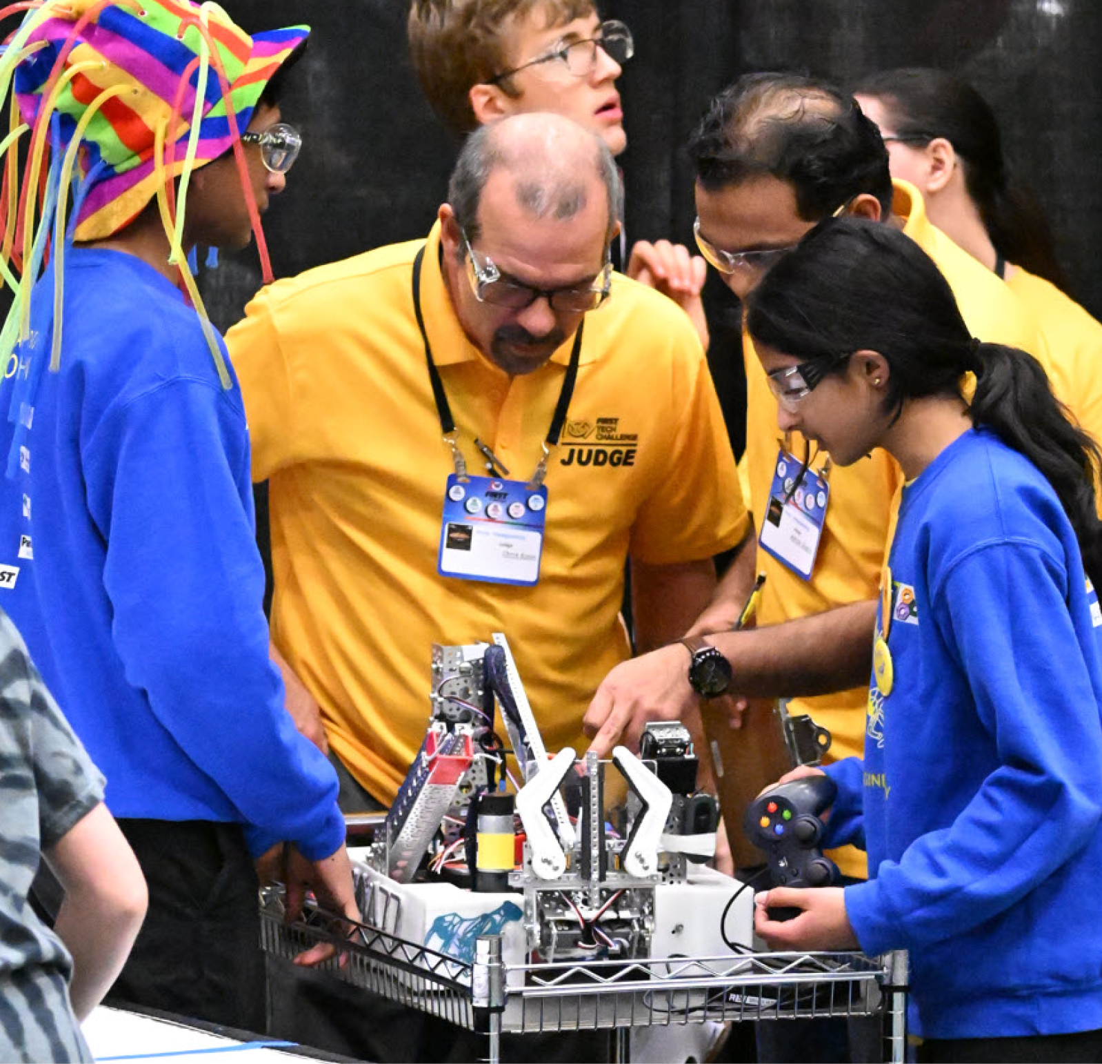 kids competing in robotics challenge