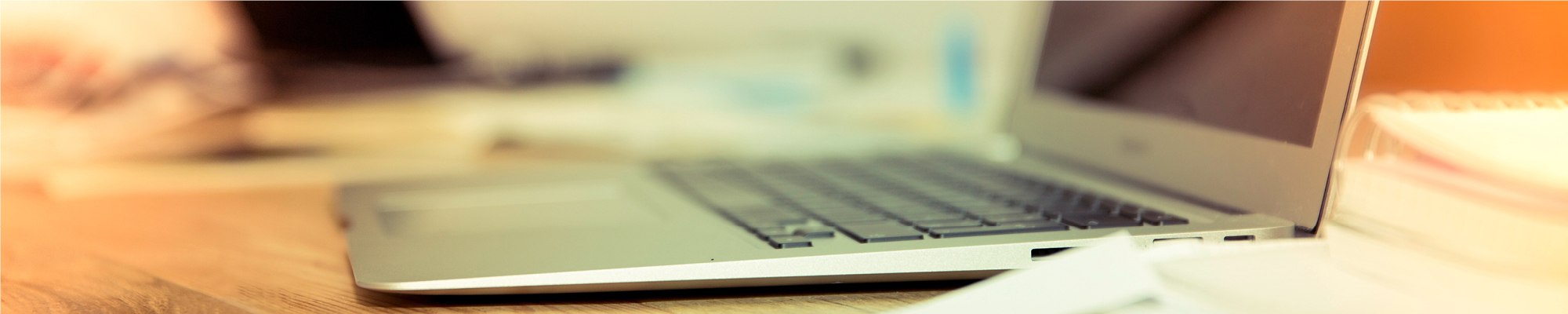 laptop on top of desk