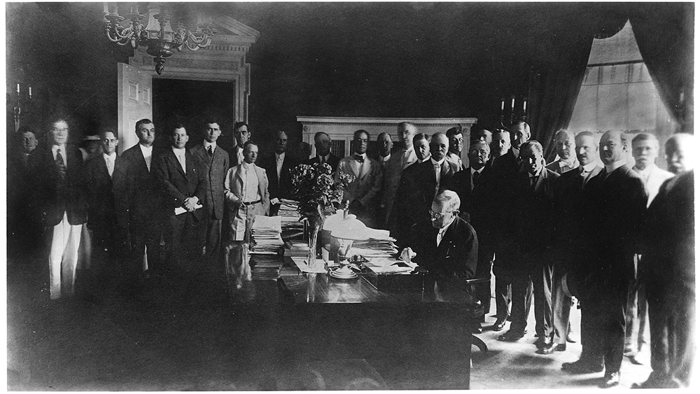 President Woodrow Wilson Signing Federal Farm Loan Act, 7.17.1916