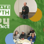 photos of people attending a conference