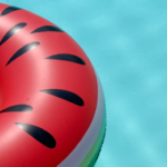 Watermelon Floaty in a Pool