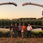 Haywood family in front of choppers
