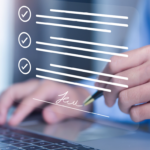 Picture of someone typing on a computer