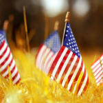 US Flags in the Ground