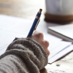 Hand writing on paper