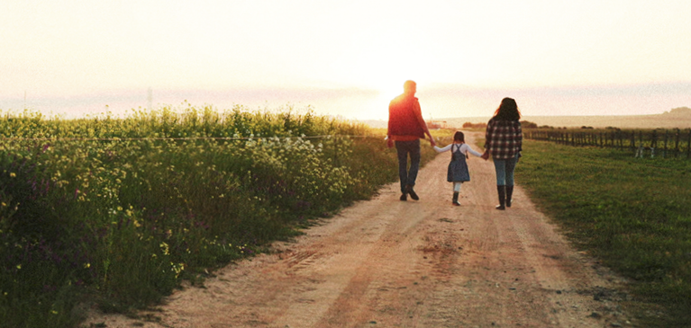 Family enjoying the country lifestyle