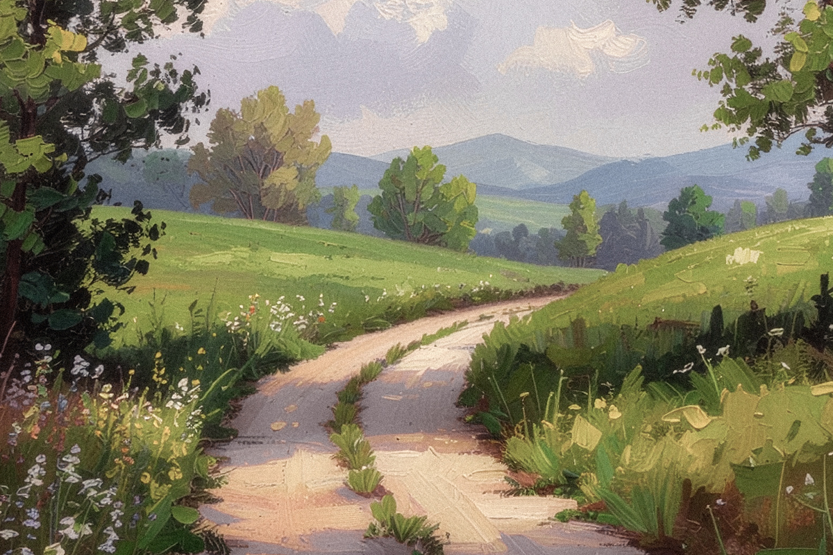 Painting of Winding Road
