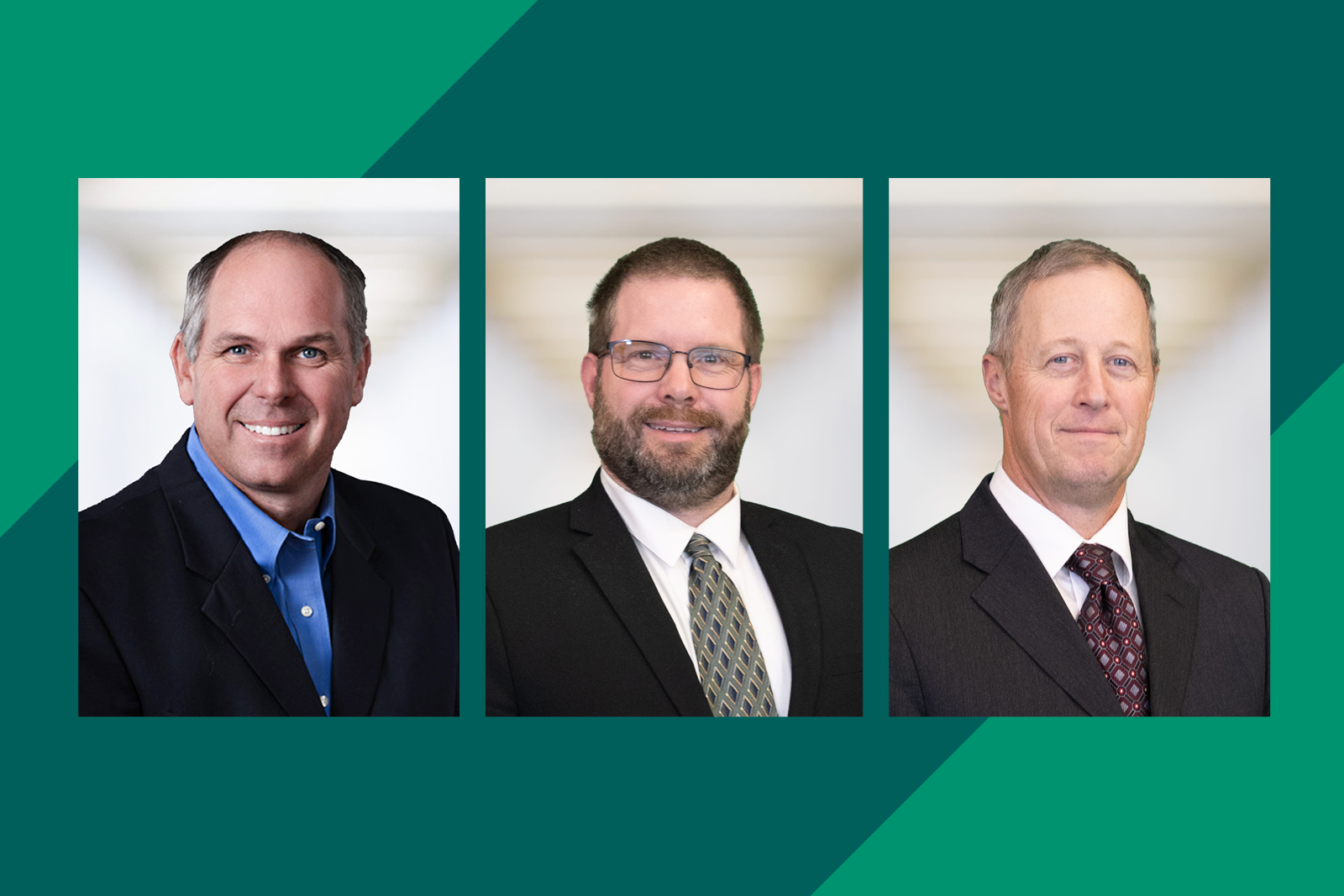 Headshot of GreenStone's newly elected and re-elected directors against a green backdrop.
