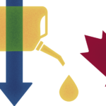 Illustration of a gasoline can and maple leaf